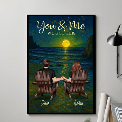 Starry Night Eternal Love Couple - Personalized Poster - Gift for him, Gift for her