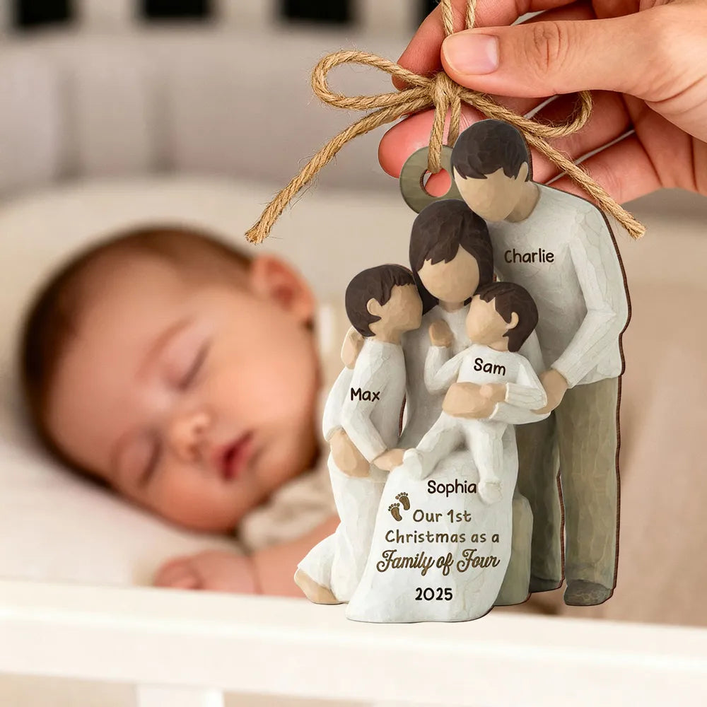 Gia Đình - Hồng Y Mẹ Bố Bà Ông Nội Hồng Y Vòng Tròn Trang Trí