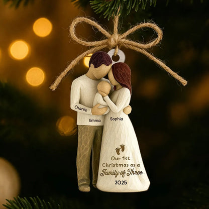 Gia Đình - Hồng Y Mẹ Bố Bà Ông Nội Hồng Y Vòng Tròn Trang Trí