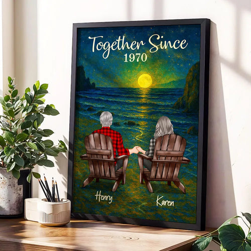 Starry Night Eternal Love Couple - Personalized Poster - Gift for him, Gift for her