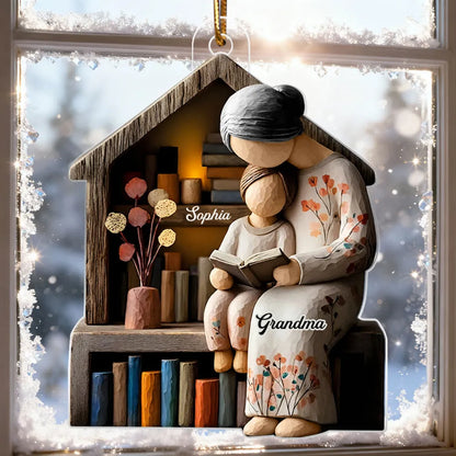 Gia Đình - Hồng Y Mẹ Bố Bà Ông Nội Hồng Y Vòng Tròn Trang Trí