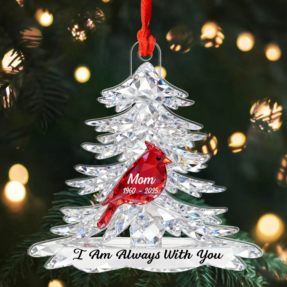 3D Effect Cardinals Memorial - Personalized Acrylic Car Hanger - Remembrance Gift, Sympathy Gift For Whole Family, Extended Family