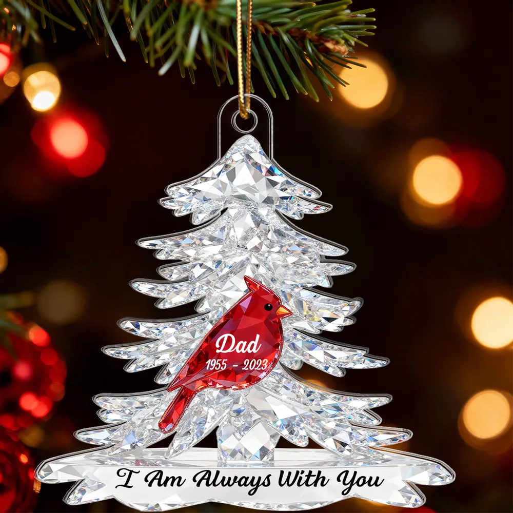 3D Effect Cardinals Memorial - Personalized Acrylic Car Hanger - Remembrance Gift, Sympathy Gift For Whole Family, Extended Family