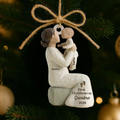 3D Effect First Christmas As Mom Grandma - Personalized Wooden Ornament