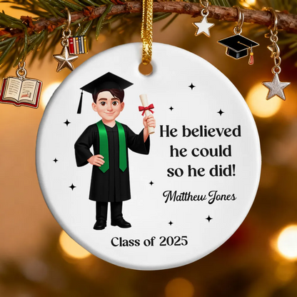 And So The Adventure Begins Class Of 2025 2026 Senior - Personalized Acrylic Ornament - Gift For Graduates, Daughter, Son