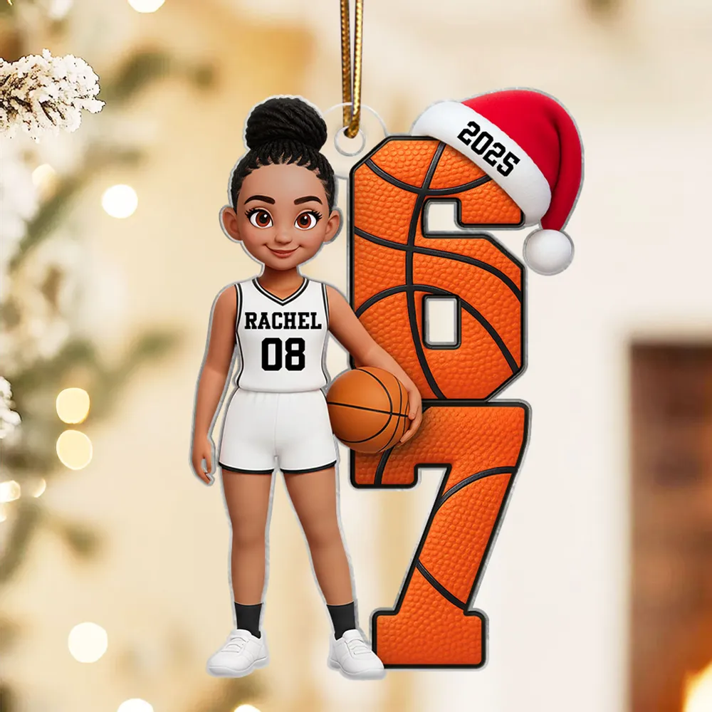 Basketball Player Six Seven - Personalized Acrylic Ornament - Funny Teenager Christmas Gifts, Teen Slang