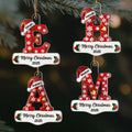 3D Effect Christmas Festive Initial Name - Personalized Acrylic Ornament