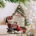 3D Effect Memorial Chair On Christmas - Personalized Acrylic Ornament - Christmas Memorial Keepsake For Family