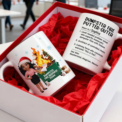 Dumpster Fire Putter-Outer Definition - Personalized Mug - Funny Gift For Coworkers, Boss, Supervisor
