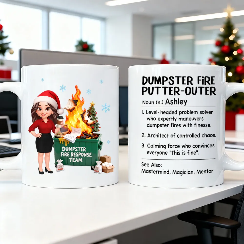 Dumpster Fire Putter-Outer Definition - Personalized Mug - Funny Gift For Coworkers, Boss, Supervisor