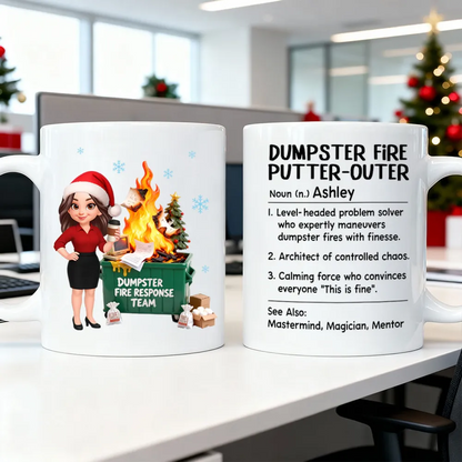Dumpster Fire Putter-Outer Definition - Personalized Mug - Funny Gift For Coworkers, Boss, Supervisor