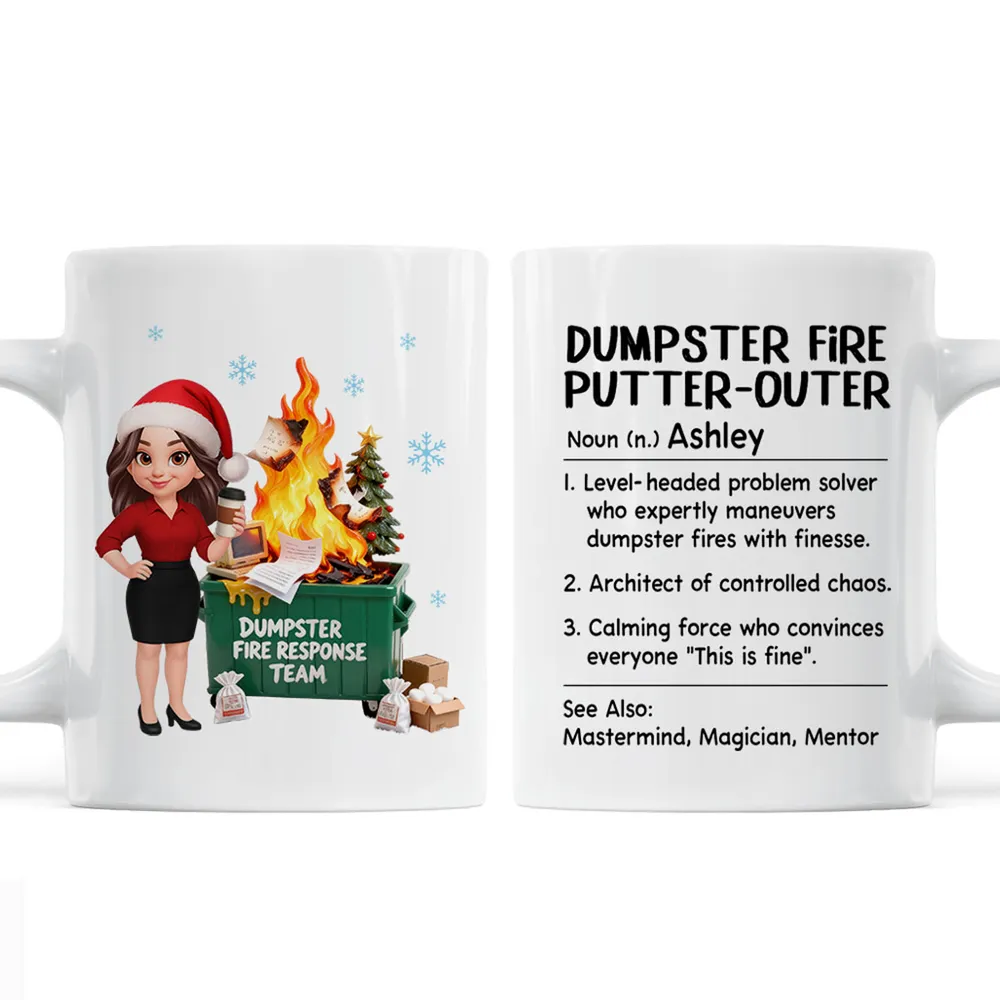 Dumpster Fire Putter-Outer Definition - Personalized Mug - Funny Gift For Coworkers, Boss, Supervisor