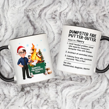 Dumpster Fire Putter-Outer Definition - Personalized Mug - Funny Gift For Coworkers, Boss, Supervisor