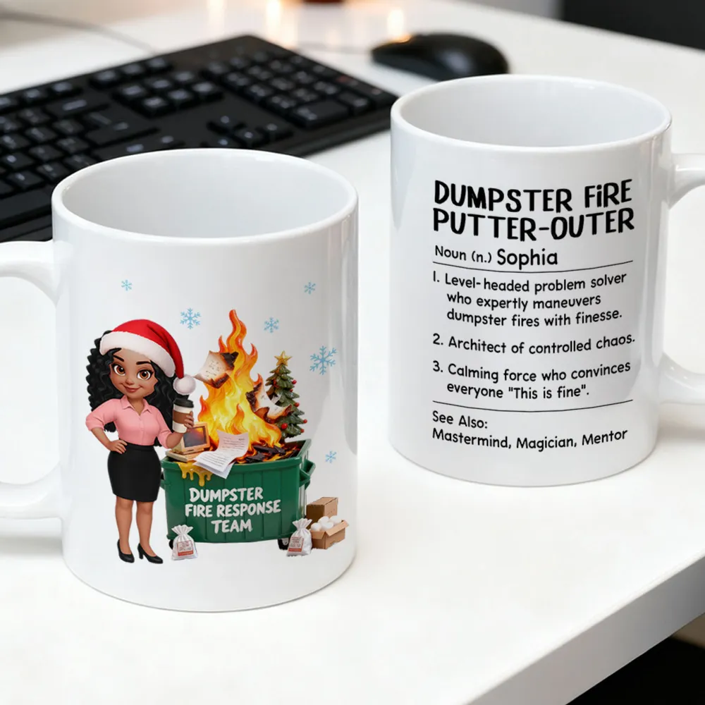 Dumpster Fire Putter-Outer Definition - Personalized Mug - Funny Gift For Coworkers, Boss, Supervisor