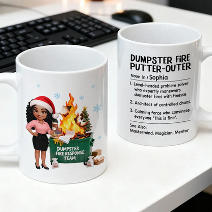 Dumpster Fire Putter-Outer Definition - Personalized Mug - Funny Gift For Coworkers, Boss, Supervisor
