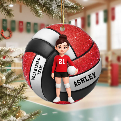 3D Effect Sport Boy Girl - Personalized Acrylic Ornament - Christmas Gift For Daughter For Son