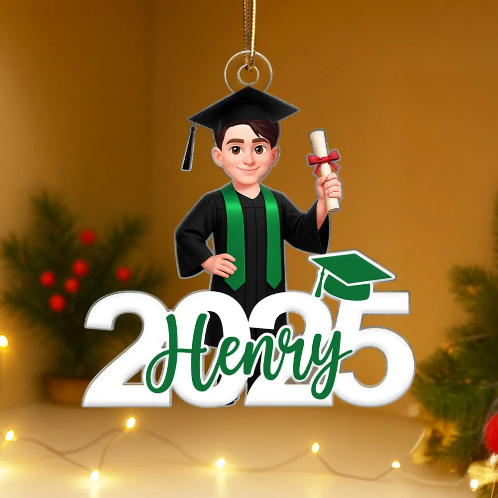 Graduation New Chapter - Personalized Acrylic Ornament - Christmas Gift Graduation Gift For Senior