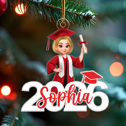 Graduation New Chapter - Personalized Acrylic Ornament - Christmas Gift Graduation Gift For Senior