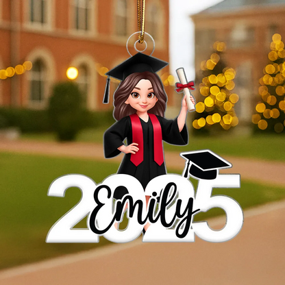 Graduation New Chapter - Personalized Acrylic Ornament - Christmas Gift Graduation Gift For Senior