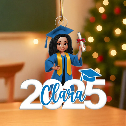 Graduation New Chapter - Personalized Acrylic Ornament - Christmas Gift Graduation Gift For Senior