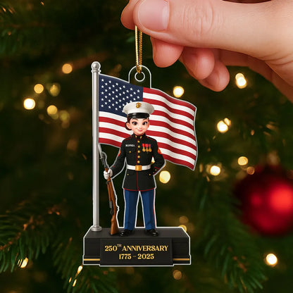 250TH Anniversary of The Marines - Personalized Acrylic Ornament - Unique Anniversary Gift For The Marines