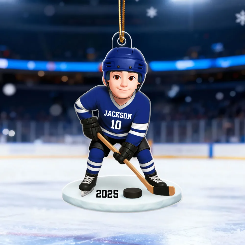 3D Effect Sport Boy Girl - Personalized Acrylic Ornament - Christmas Gift For Daughter For Son