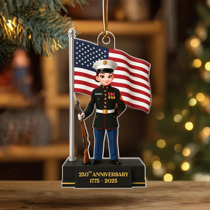 250TH Anniversary of The Marines - Personalized Acrylic Ornament - Unique Anniversary Gift For The Marines
