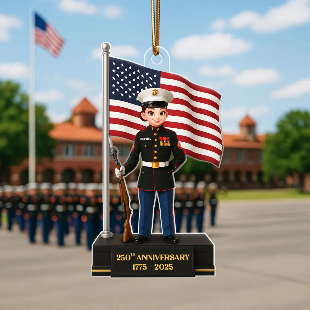250TH Anniversary of The Marines - Personalized Acrylic Ornament - Unique Anniversary Gift For The Marines