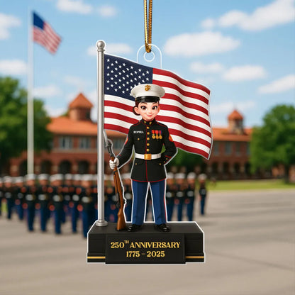 250TH Anniversary of The Marines - Personalized Acrylic Ornament - Unique Anniversary Gift For The Marines