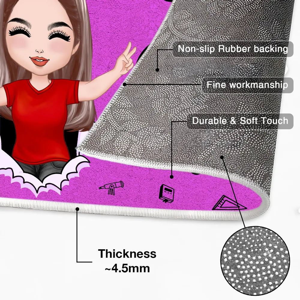 Welcome To My Class Happy Teacher Crayon Theme Personalized Doormat, Classroom Decor