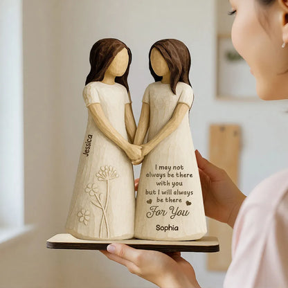 I'll Always Be There For You 3D Effect Personalized Standing Wooden Plaque, Birthday Gift Friendship Gift for Besties, Best Friends