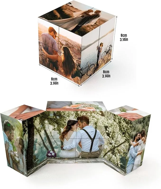 Personalized Eternal Love Custom Photo Cube| Wedding Gift, Anniversary Gift, Birthday Gift For Him, For Her