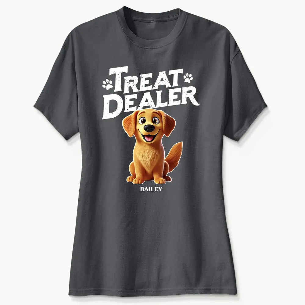 3D Effect Cartoon Dog Treat Dealer Personalized Shirt, Gift For Dog Lovers