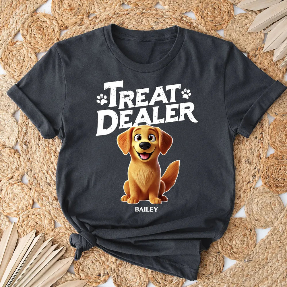 3D Effect Cartoon Dog Treat Dealer Personalized Shirt, Gift For Dog Lovers