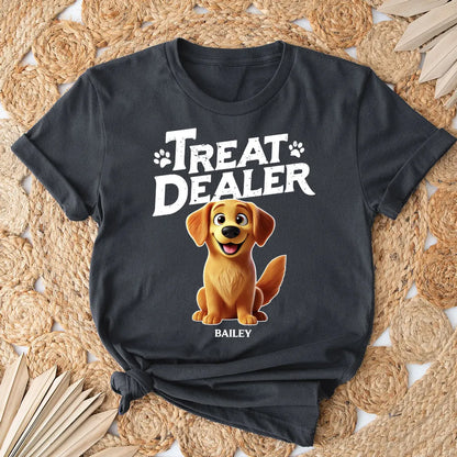 3D Effect Cartoon Dog Treat Dealer Personalized Shirt, Gift For Dog Lovers