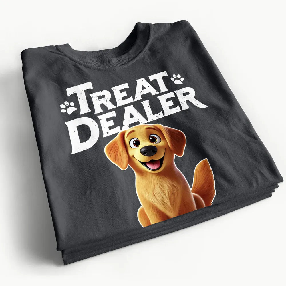 3D Effect Cartoon Dog Treat Dealer Personalized Shirt, Gift For Dog Lovers