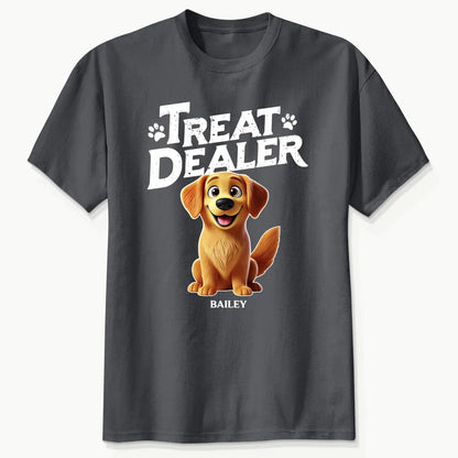 3D Effect Cartoon Dog Treat Dealer Personalized Shirt, Gift For Dog Lovers