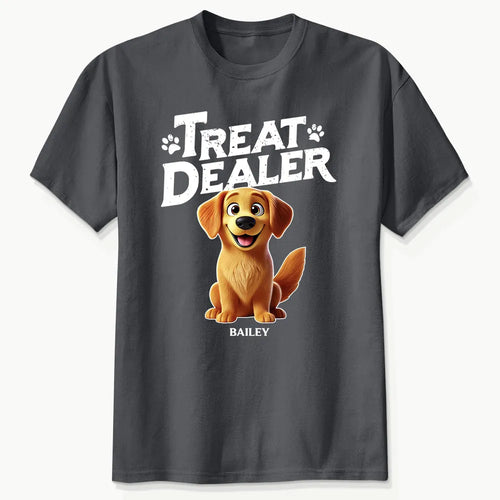 3D Effect Cartoon Dog Treat Dealer Personalized Shirt, Gift For Dog Lovers