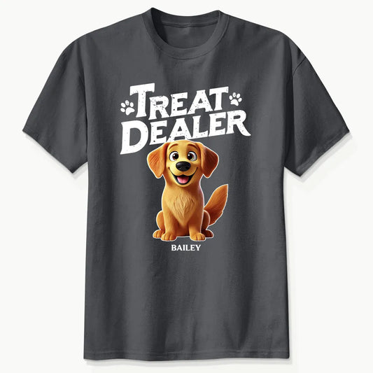 3D Effect Cartoon Dog Treat Dealer Personalized Shirt, Gift For Dog Lovers