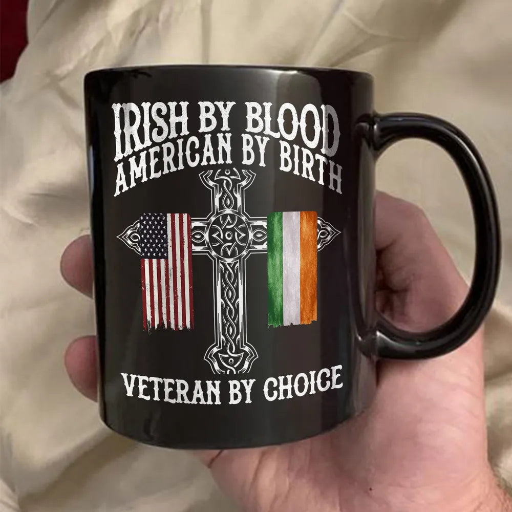 St. Patrick's Day Irish By Blood American By Birth Personalized Mug, Customize Title