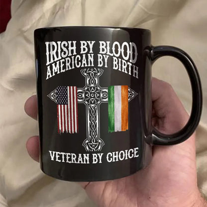 St. Patrick's Day Irish By Blood American By Birth Personalized Mug, Customize Title