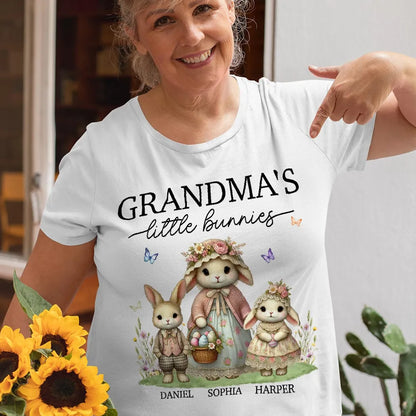 Vintage Grandma Bunny Easter Personalized Shirt