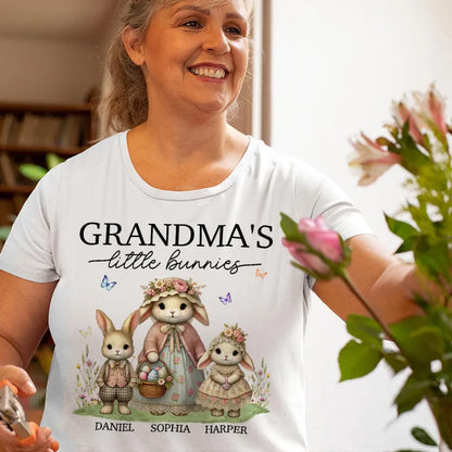 Vintage Grandma Bunny Easter Personalized Shirt