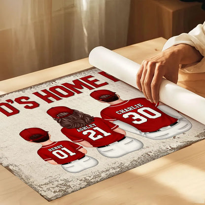 Baseball Family Dad's Home Run Personalized Poster, Gift For Dad