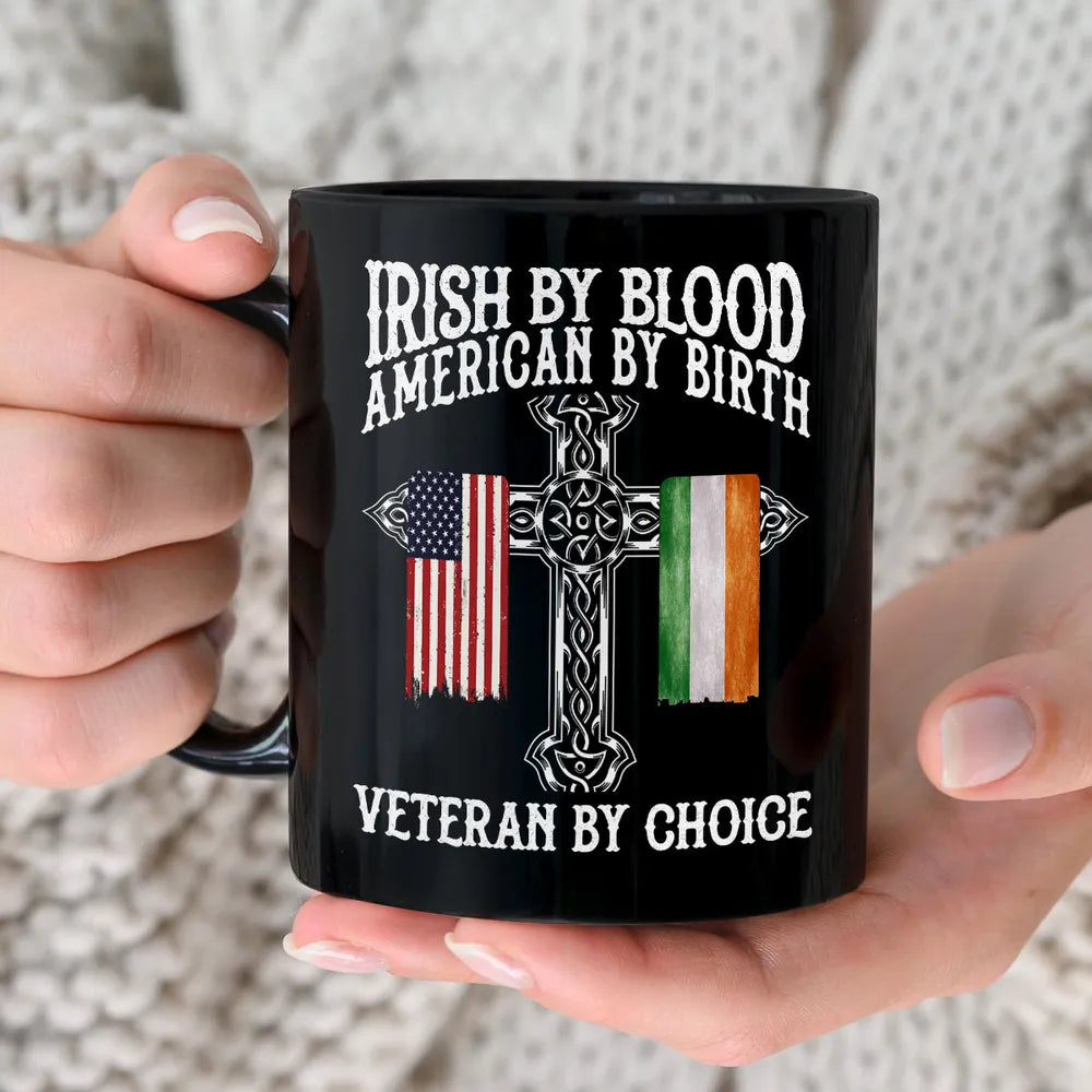 St. Patrick's Day Irish By Blood American By Birth Personalized Mug, Customize Title