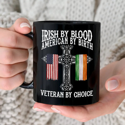 St. Patrick's Day Irish By Blood American By Birth Personalized Mug, Customize Title
