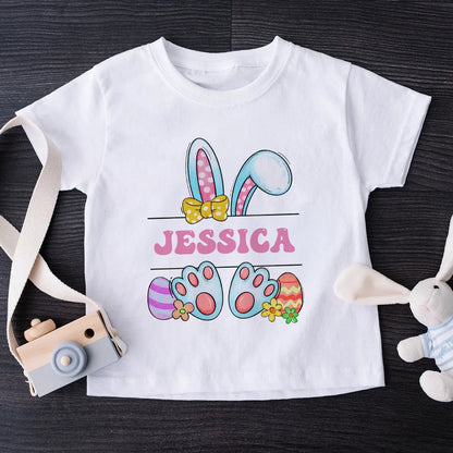 Cute Easter Bunny Personalized Baby Onesie Baby Shirt - Custom Baby Name