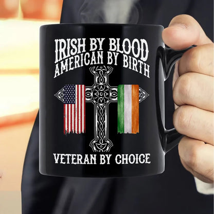 St. Patrick's Day Irish By Blood American By Birth Personalized Mug, Customize Title