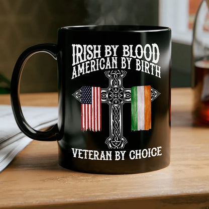 St. Patrick's Day Irish By Blood American By Birth Personalized Mug, Customize Title