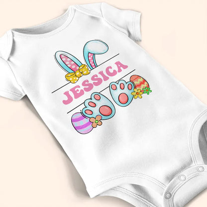 Cute Easter Bunny Personalized Baby Onesie Baby Shirt - Custom Baby Name